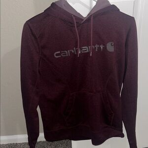 Carhartt Deep Maroon Logo Pullover Hoodie